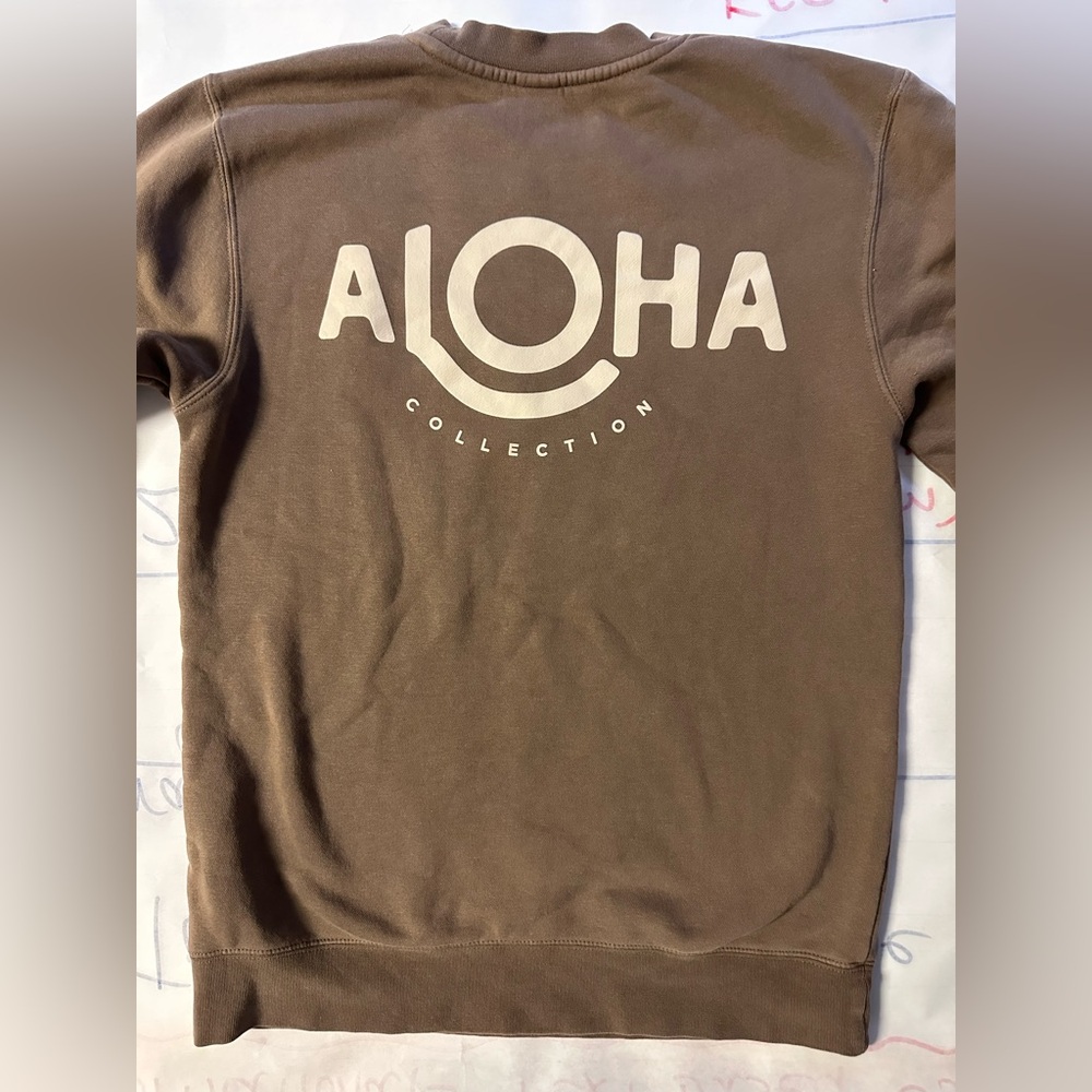 Soft! ALOHA Collection sweatshirt New brown S M